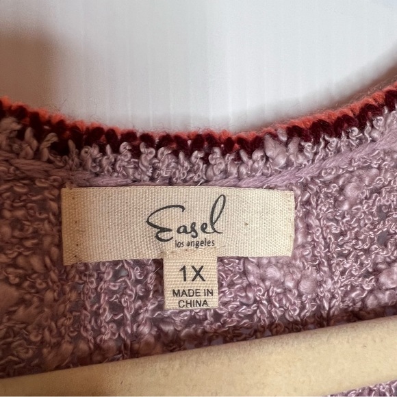 EASEL Los Angeles Coffee Date Slouchy Knit Sweater. Size 1X - Picture 12 of 14